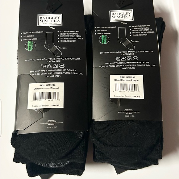 Badgley Mischka Ladies Luxury Cushioned Boot Socks 6 Pairs Size 6 - 10 - Picture 5 of 7